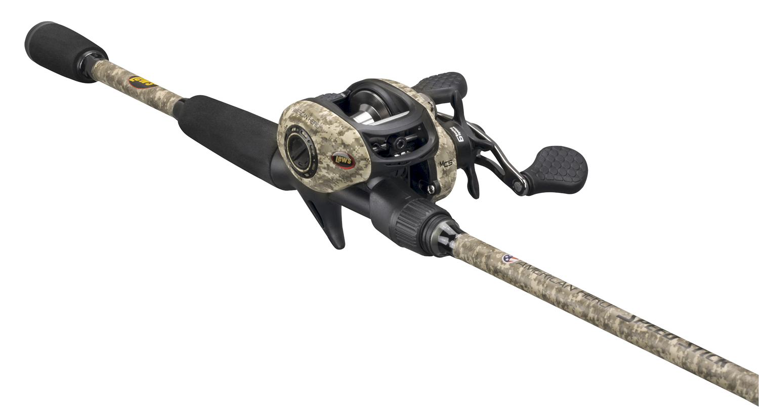 camouflage fishing pole Lew's American Hero Camo Baitcast Combo — CampSaver