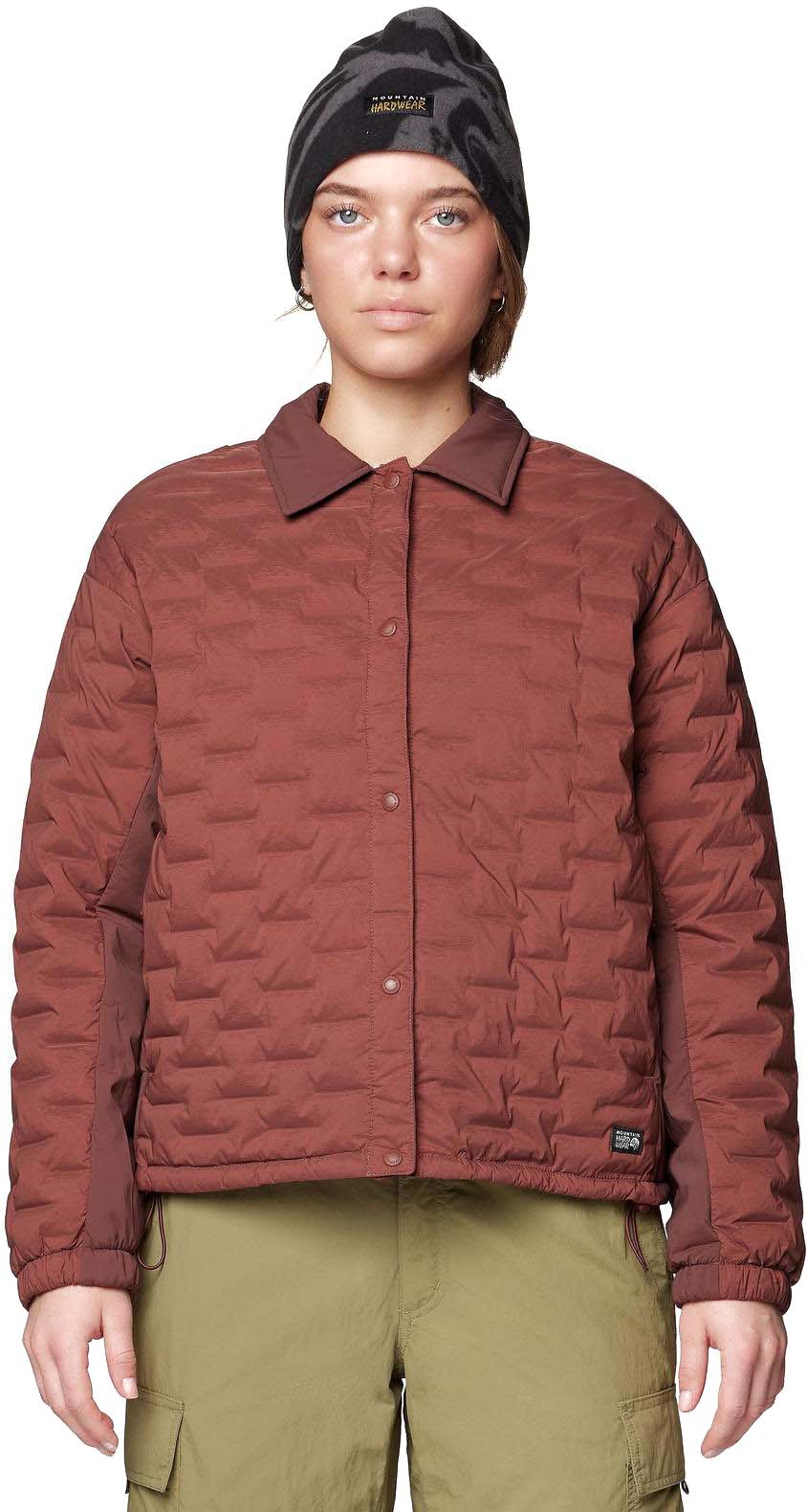 Mountain Hardwear Women's Stretchdown Light Snap Jacket - S - Red