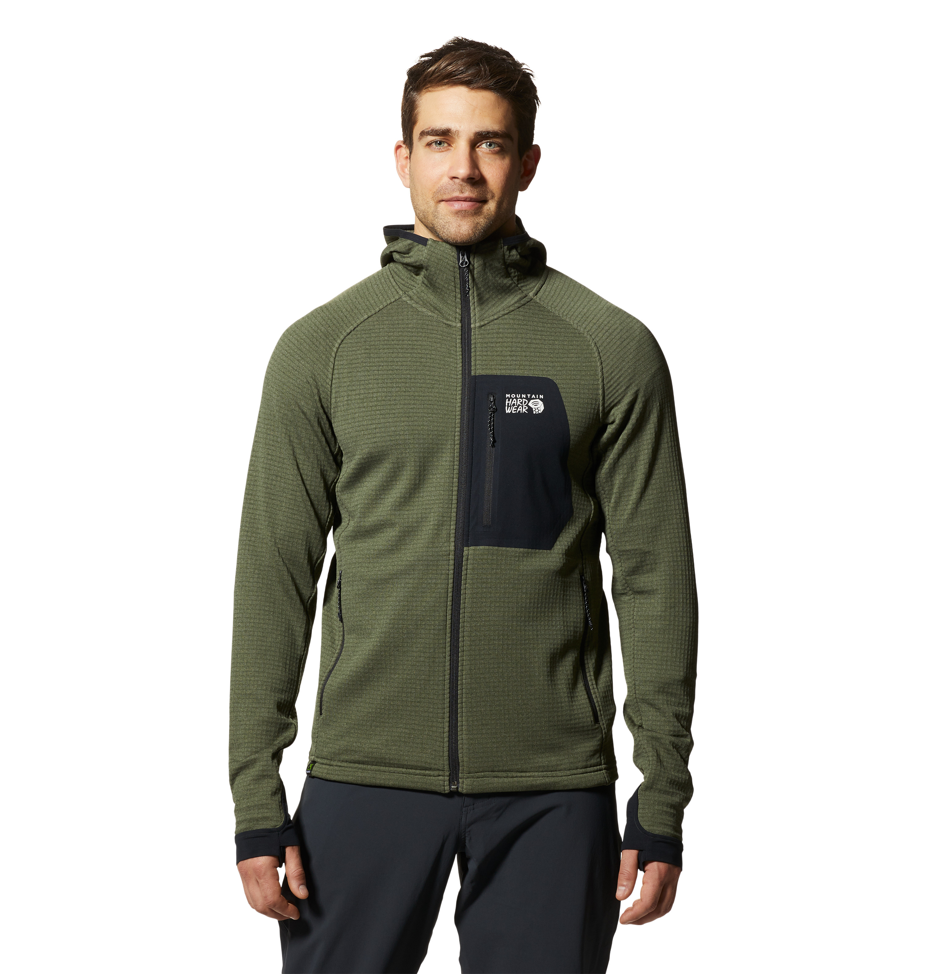 Mountain Hardwear Polartec Power Grid Full Zip Hoody - Men's with