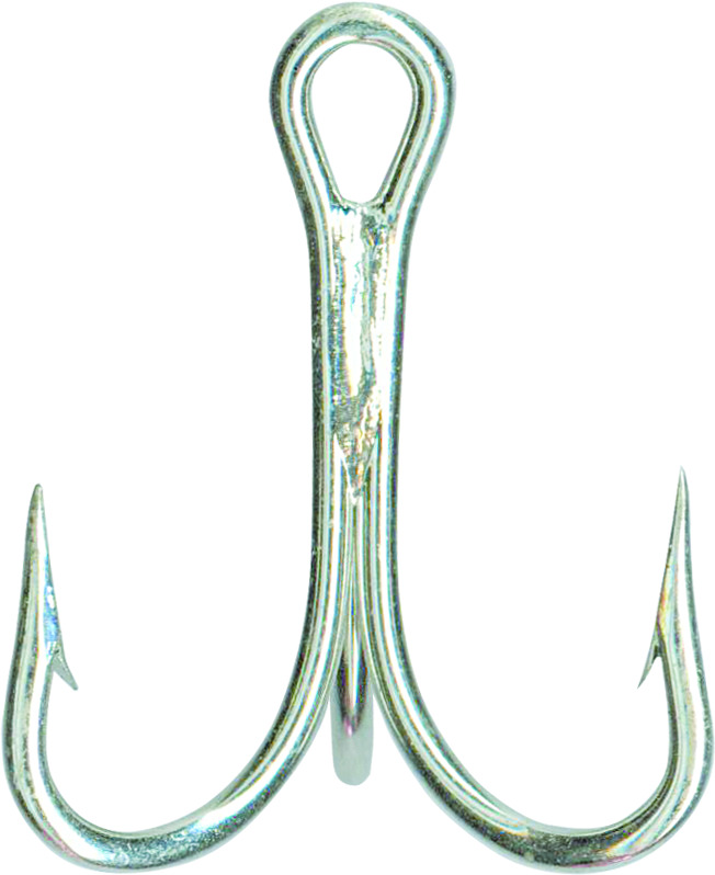 Mustad Classic Treble Hook, Size 3, 1X Short Shank, 3X Strong, Ringed Eye   CampSaver
