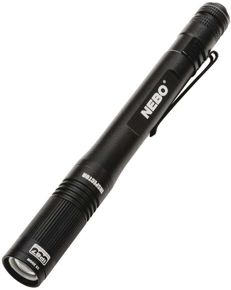ip67 nebo flashlight Inspector Pen Sized Inspection Light 180 Lumen Black – Custom Audio Shop It is designed to withstand impacts and the rigors of daily use It features a powerful 500 lumen LED flashlight and a 450 lumen COB work light with four distinct modes from focused spotlighting to broad area illumination NEBO Davinci 800 Lumen LED