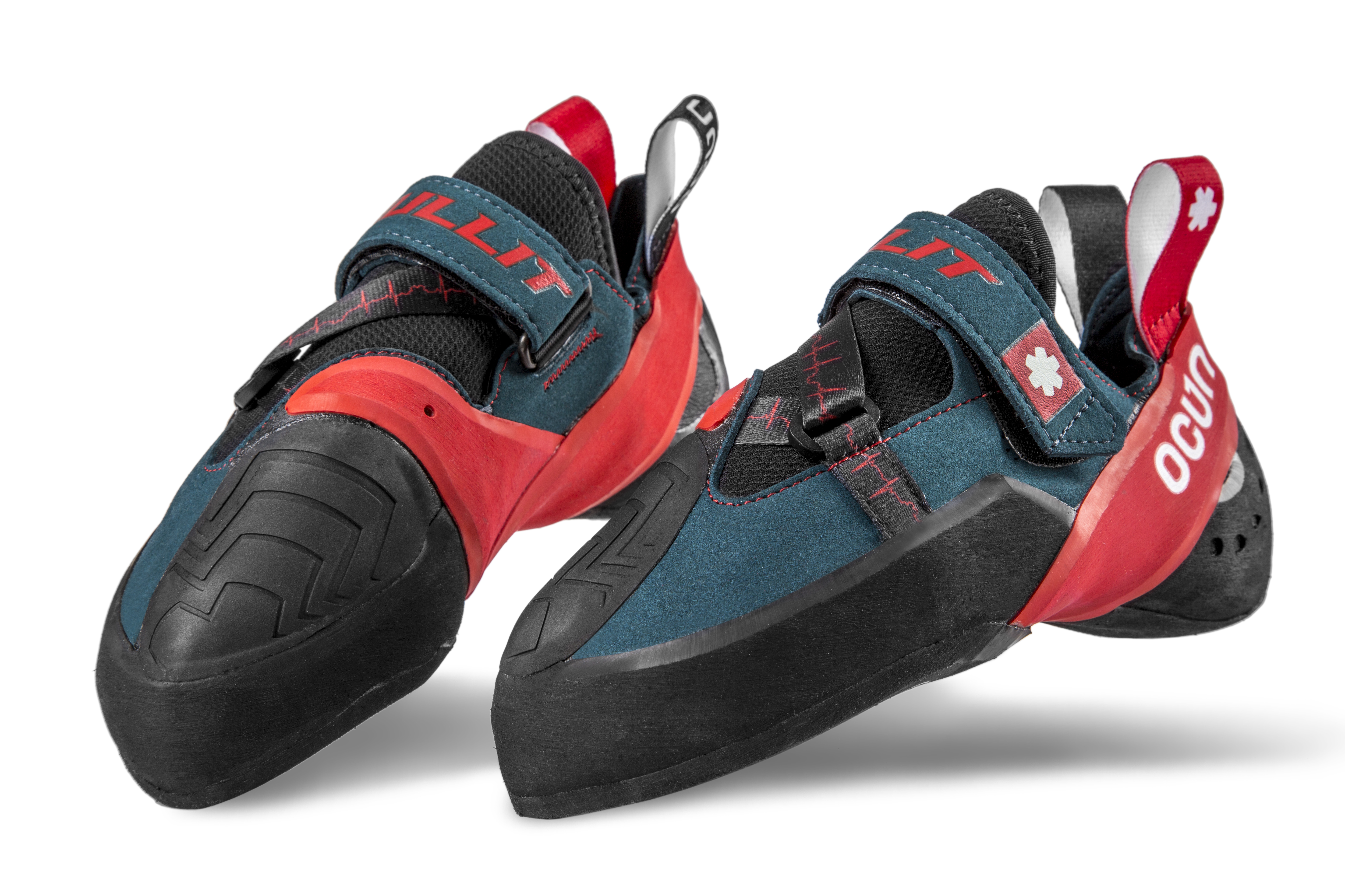 Ocun Bullit Climbing Shoes 4576-Petrol/Red-5 32% Off with Free