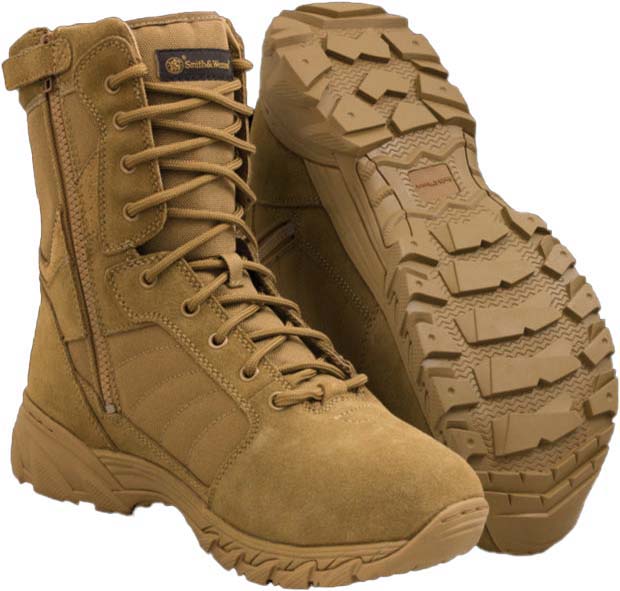 Smith & Wesson Men's Breach 2.0 Waterproof Side Zip Boots - 8-Inch Black Tactical Duty Boot