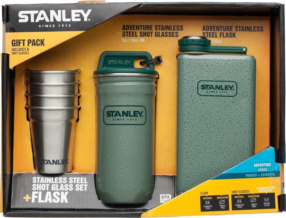 Stanley Adventure Stainless Steel Shots and Flask Set — CampSaver