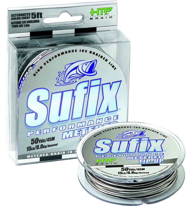 braided ice fishing line for tip ups Reaction Tackle X8 - Moss Green 8 Strand Sufix Performance Metered Tip Mason Tip-Up Ice Fishing Line,