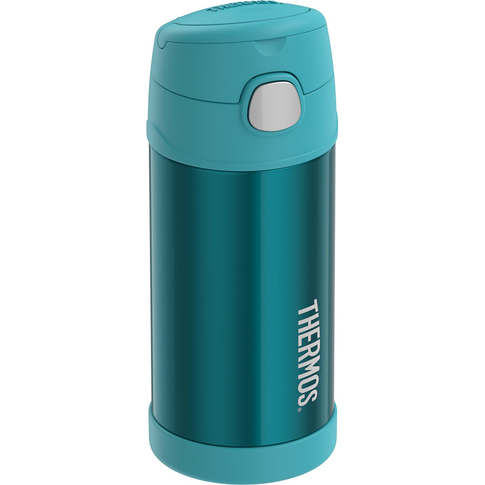 Thermos FUNtainer Stainless Steel Insulated Teal Water Bottle w/Straw   CampSaver