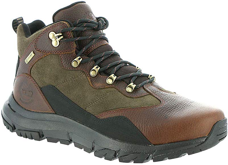 NEW TIMBERLAND men\'s garrison field waterproof mid hiker boots in dark brown ful Men main image 4