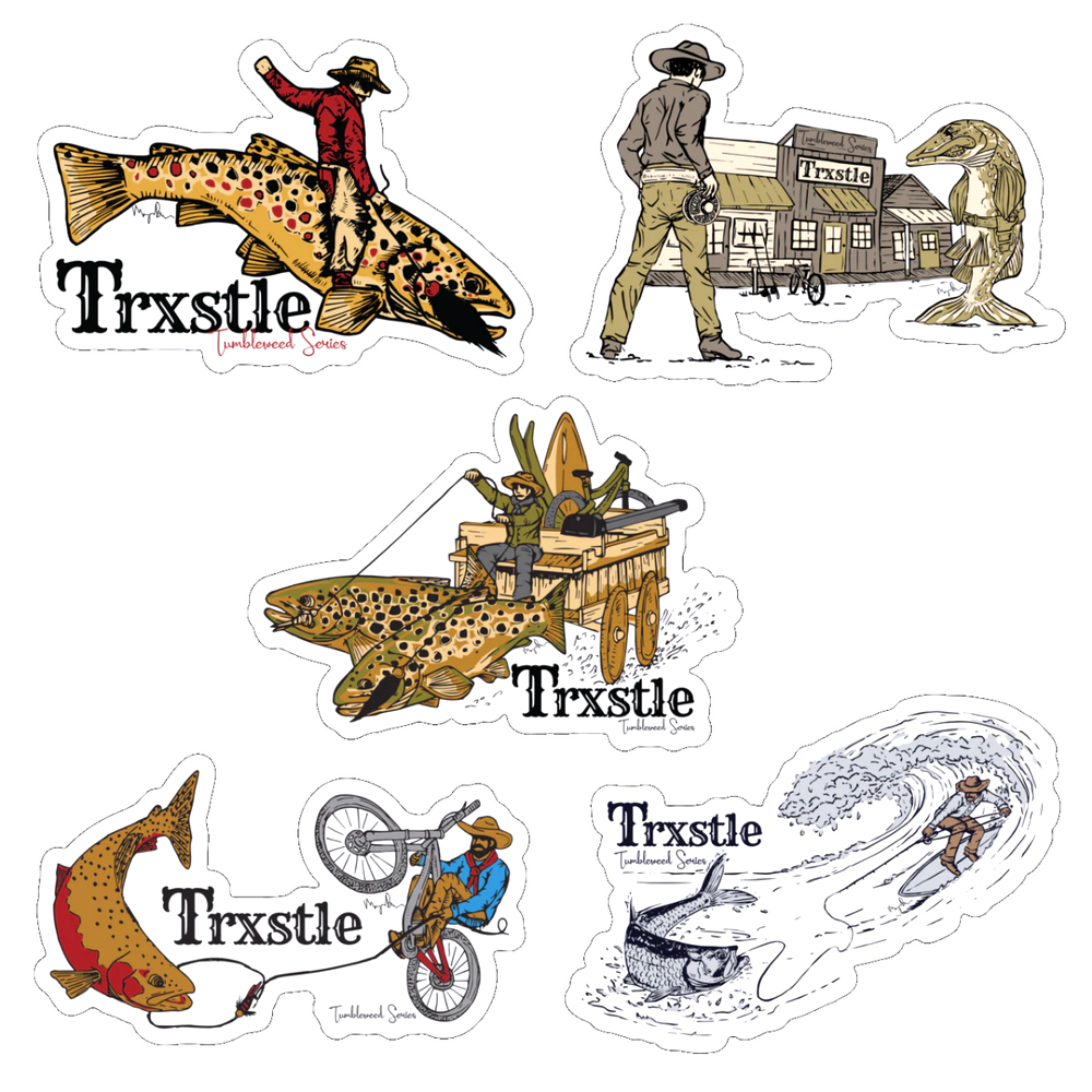 Trxstle Tumble Weed Sticker 5-Pack — CampSaver