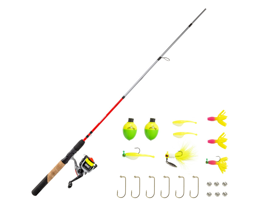Zebco Ready Tackle Crappie 10sz 6 ft 6 in Spinning Combo w/Mr