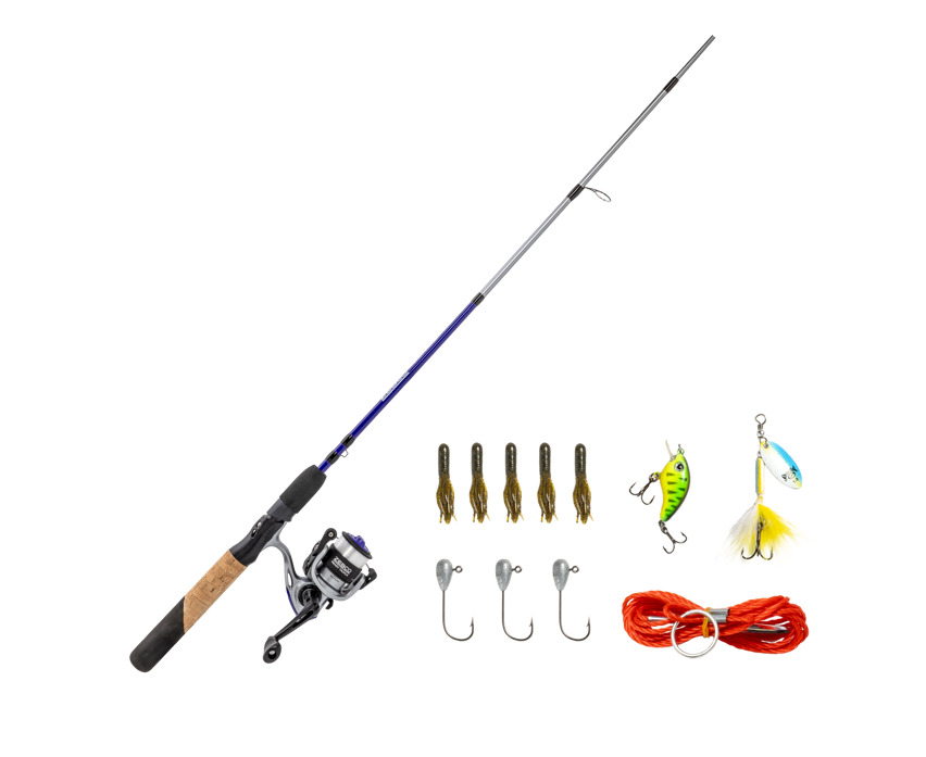 Zebco Ready Tackle Panfish 10sz 5 ft 6 in Spinning Combo w/Strike King  Tackle, 2 Pieces 21-44695 , 12% Off with Free S&H  CampSaver