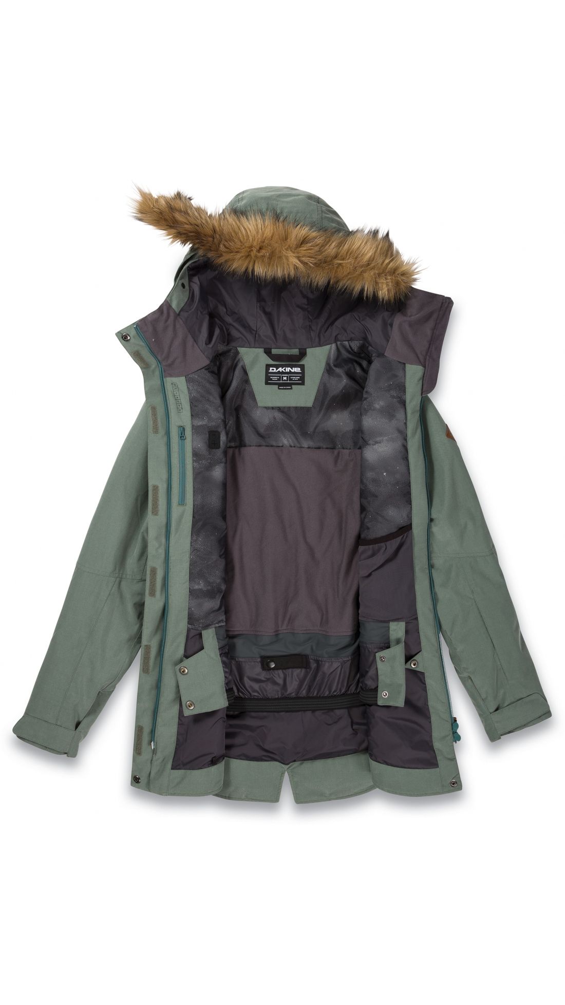 Dakine Women's Brentwood Insulated Snow Jacket - Waterproof, Primaloft Silver, 15K Rating, With Faux Fur Hood