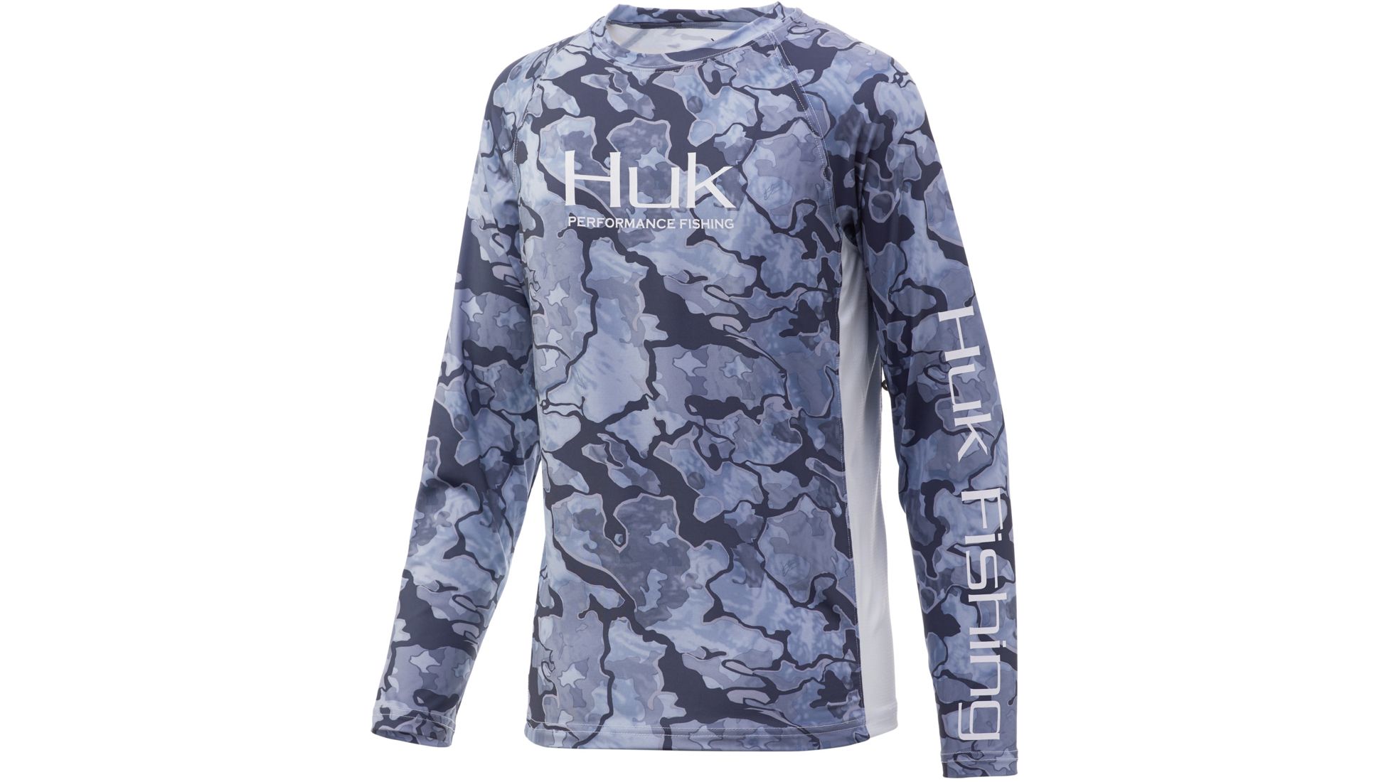 Chemise De Pêche Huk Performance Homme – Taille L, Gris Camouflage, Manches Longues