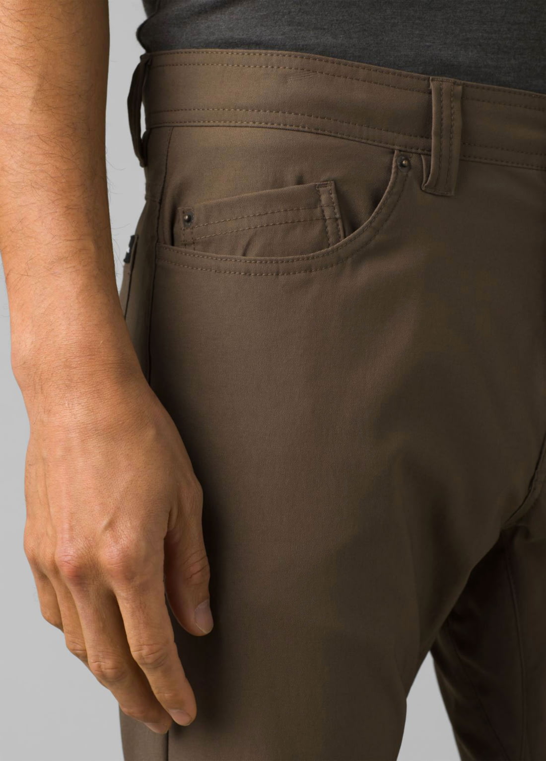 PrAna Men's Bronson Pant - 32" Inseam, Dark Khaki, 30 Waist - Organic Cotton Canvas Stretch